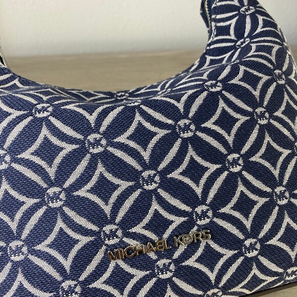 Michael Kors Ember Small Messenger Top Handle Handbag Crossbody in Denim - Picture 6 of 11